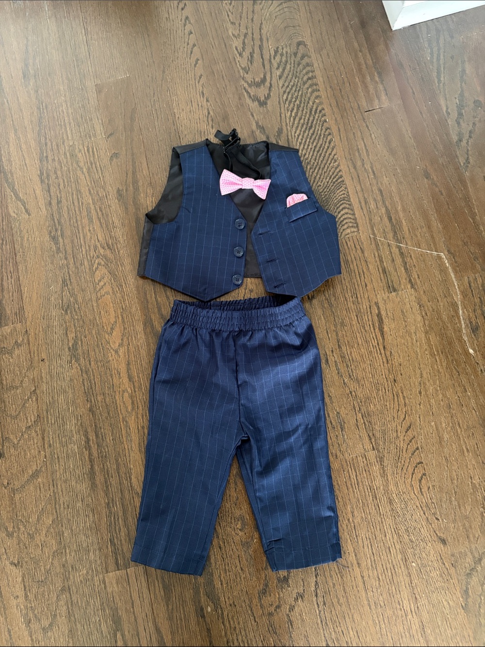 Two piece 6/9 month pants, vest and bow tie